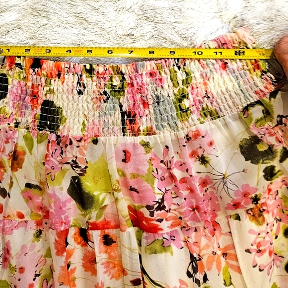 Boston Proper Floral off the Shoulder Top with Tiered Maxi Skirt - Picture 16 of 16